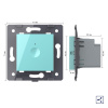 Одноклавишный проходной сенсорный выключатель Livolo Module, цвет зеленый (механизм)