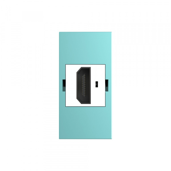 Розетка HDMI 2.0 Livolo, цвет зеленый (механизм)