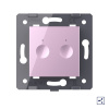 Двухклавишный проходной сенсорный выключатель Livolo Module, цвет розовый (механизм)