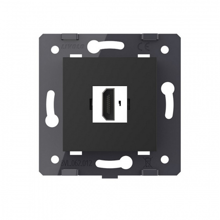 Розетка 1 пост HDMI 2.0 Livolo, цвет черный (механизм) VL-FCHD-2BP
