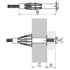 металлический анкер для ДСП KHS 4X45_ZNCR
