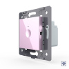 Одноклавишный сенсорный выключатель Livolo Module с функцией радиоуправления, цвет розовый (механизм)
