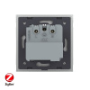 Розетка электрическая ZigBee (Wi-Fi) с заземлением защитными шторками 16A Livolo 1 пост Серая