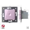 Одноклавишный проходной сенсорный выключатель Livolo ZigBee Module, цвет розовый (механизм)