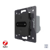 Одноклавишный проходной сенсорный диммер Livolo ZigBee, цвет черный (механизм) VL-FC1SDZ-2BP