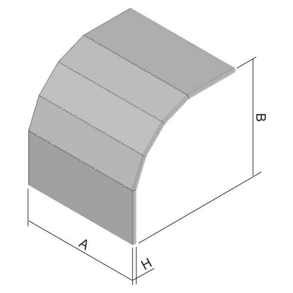Крышка поворота вертикального внешнего на 90° VKO 90X85X400_F