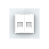 Розетка компьютерная двойная LIVOLO RJ-45 белая VL-C792C-11