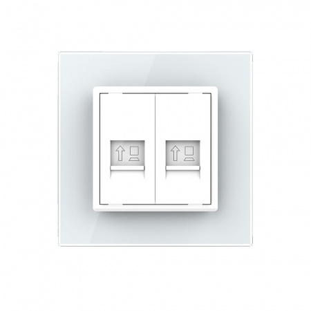 Розетка компьютерная двойная LIVOLO RJ-45 белая VL-C792C-11