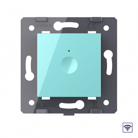 Одноклавишный сенсорный выключатель Livolo Module с функцией радиоуправления, цвет зеленый (механизм)