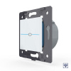 Одноклавишный сенсорный выключатель Livolo Quadro с функцией радиоуправления, цвет белый (механизм)