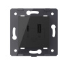 Розетка USB type C+A с блоком питания 36W Livolo, цвет черный (механизм) VL-FCUA18W.UC18W-2BP