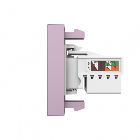 Розетка интернет RJ-45 кат. 6 Livolo, цвет розовый (механизм)