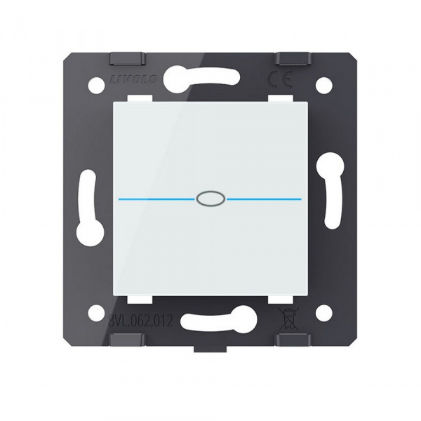 Выключатель LIVOLO Quadro 1 клавиша Белый (механизм)