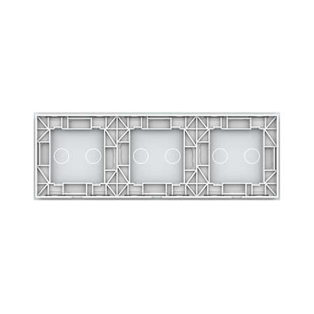 Панель для трех двухклавишных выключателей LIVOLO белая BB-C7-C2/C2/C2-11