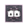 Розетка Livolo КОМП RJ-45 двойная Розовая